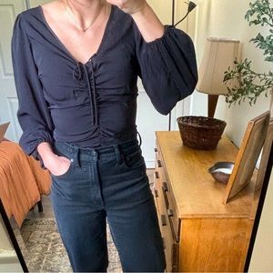 Abercrombie & Fitch black long sleeve top women’s